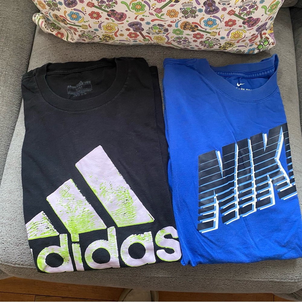 Nike  blue shirt.